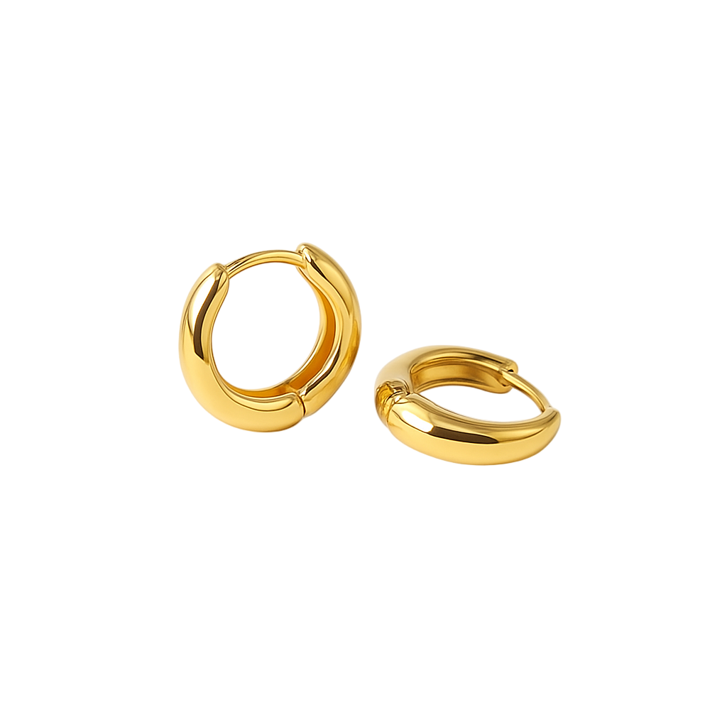 Örhänge, hoop, guld