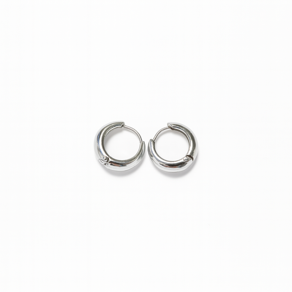 Örhänge, hoop, silver